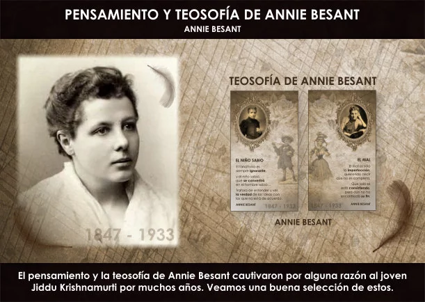 Imagen del escrito; Pensamiento y teosofía de Annie Besant, de Annie Besant