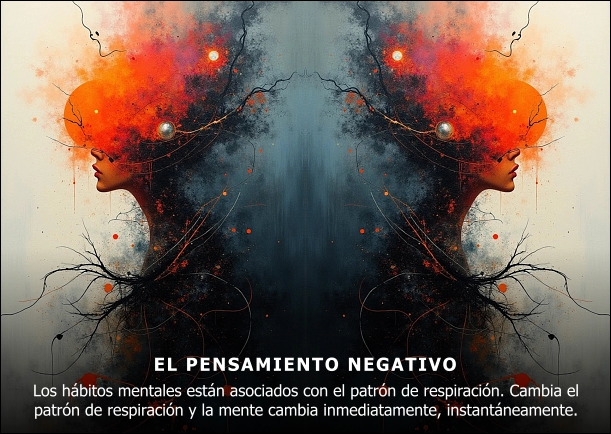 Imagen del escrito; Pensamientos negativos, de Osho