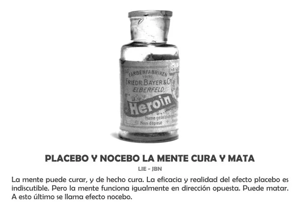 Imagen del escrito; Placebo y nocebo la mente cura y mata, de Jbn Lie