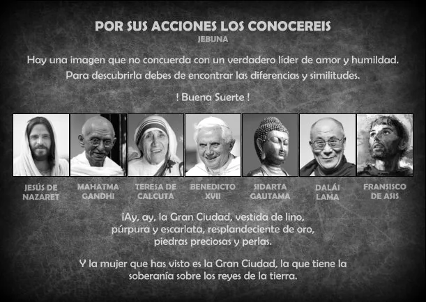 Imagen; Por sus acciones los conoceréis; Conocimiento