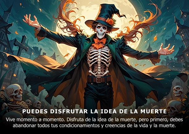 Imagen del escrito; Puedes disfrutar la idea de la muerte, de Osho