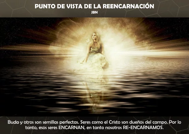 Imagen del escrito; Punto de vista de la reencarnación, de Jbn Lie