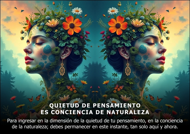 Imagen del escrito; Quietud de pensamiento es conciencia de naturaleza, de Eckhart Tolle