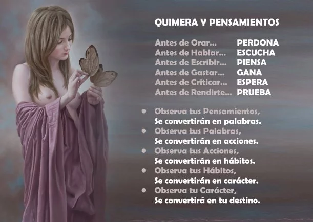 Imagen del escrito; Quimera y pensamientos, de Sobre El Pensamiento