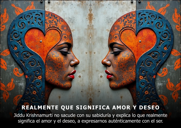 Imagen del escrito; Realmente que significa amor y deseo, de Jiddu Krishnamurti