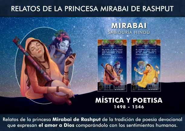 Imagen del escrito; Los relatos de la princesa Mirabai de Rashput, de Mirabai