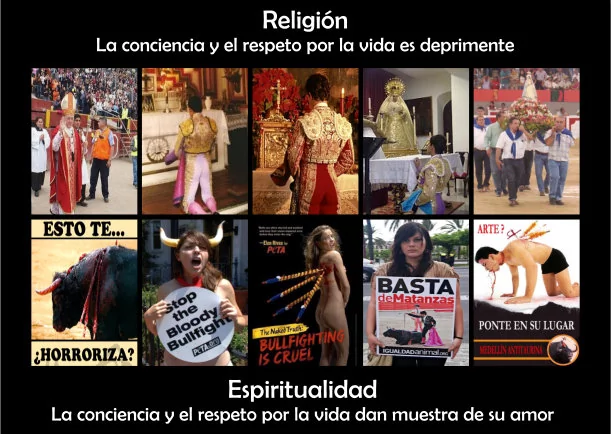 Imagen del escrito; La religión y los toros, de Veganos