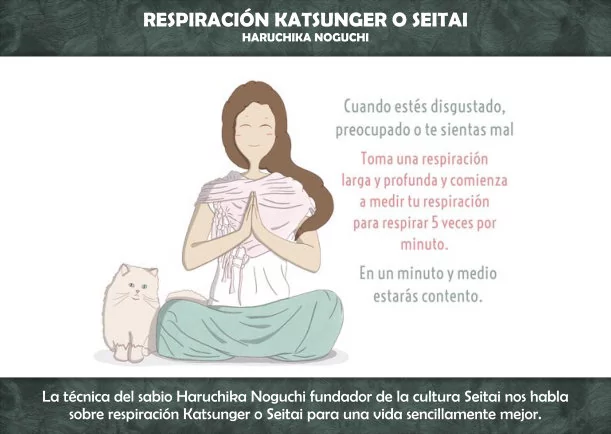 Imagen del escrito; Respiración Katsunger o Seitai, de Haruchika Noguchi