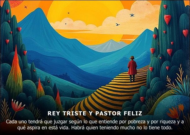 Imagen; Rey triste y pastor feliz; Sobre La Felicidad