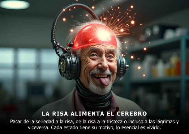 Imagen del escrito; La risa alimenta el cerebro, de Omraam Mikhael