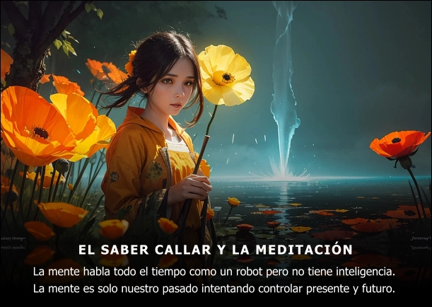 Imagen del escrito; Saber callar, de Osho