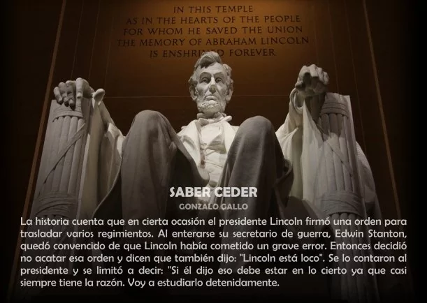 Imagen del escrito; Saber ceder, de Gonzalo Gallo