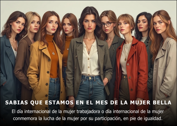 Imagen del escrito; Sabias que estamos en el mes de la mujer bella, de Sobre La Humanidad