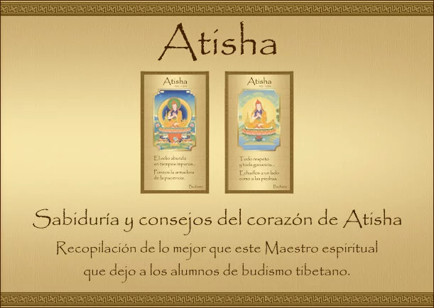 Imagen del escrito; Sabiduría y consejos del corazón de Atisha, de Atisha