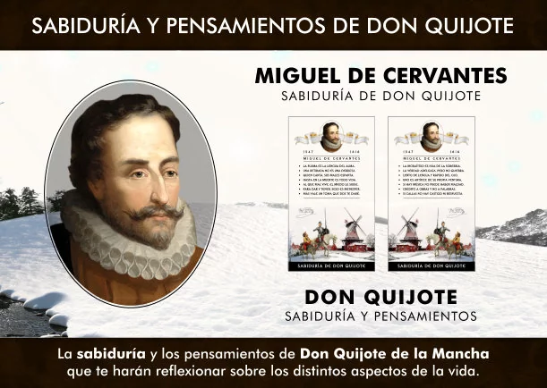 Imagen del escrito; La sabiduría y los pensamientos de Don Quijote, de Miguel De Cervantes