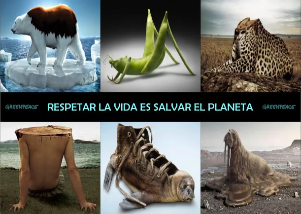 Imagen del escrito; Salvar el planeta, de Greenpeace