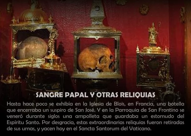 Imagen del escrito; Sangre papal y otras reliquias, de Akashicos