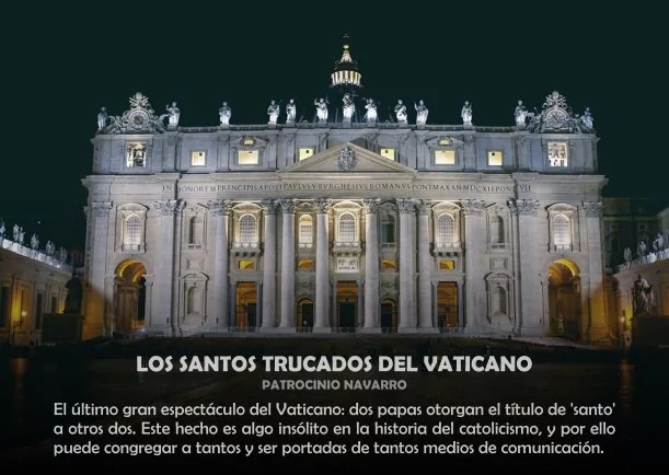 Imagen del escrito; Los santos trucados del vaticano, de Patrocinio Navarro