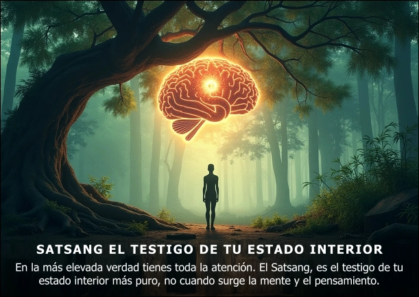 Imagen del escrito; Satsang el testigo de tu estado interior, de Mooji