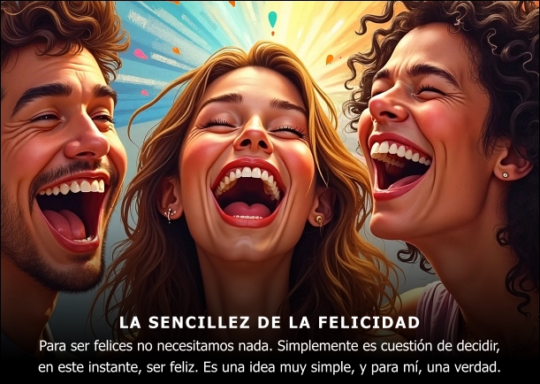 Imagen del escrito; Sencillez de la felicidad, de Anthony De Mello