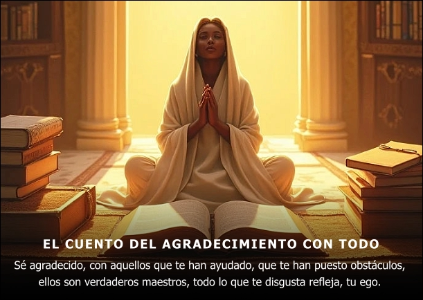 Imagen del escrito; El cuento del agradecimiento con todo, de Jbn Lie