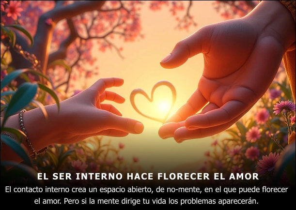 Imagen; El ser interno hace florecer el amor; Eckhart Tolle