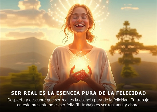 Imagen del escrito; Ser real es la esencia pura de la felicidad, de Deepak Chopra