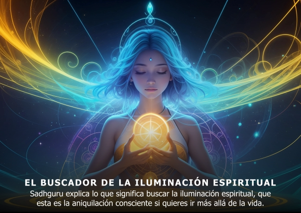 Imagen del escrito; Lo que significa buscar la iluminación espiritual, de Sadhguru Jaggi Vasudev