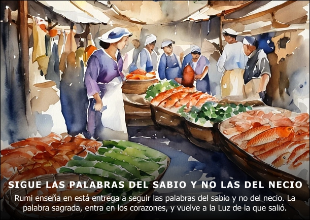 Sigue las palabras del sabio y no las del necio - POR: RUMI