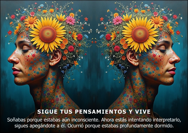 Imagen del escrito; Sigue tus pensamientos y vive, de Osho