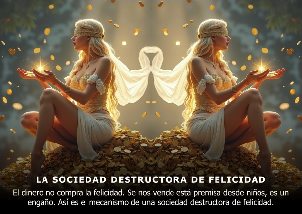 Imagen del escrito; Sociedad destructora de felicidad, de Alan Watts