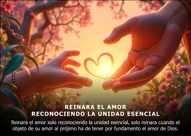 Imagen; Reinara el amor reconociendo la unidad esencial; Swami Vivekananda