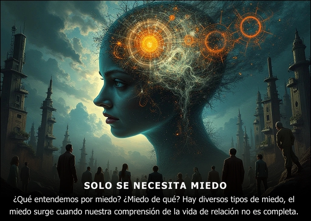 Imagen; Solo se necesita miedo; Jiddu Krishnamurti