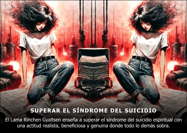 Imagen del escrito; Superar el síndrome del suicidio, de Rinchen Gyaltsen