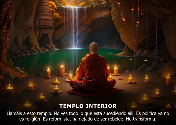 Imagen del escrito; Templo interior, de Osho