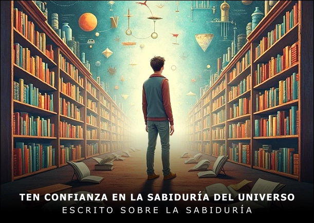 Imagen del escrito; Ten confianza en la sabiduría del universo, de Esther Hicks