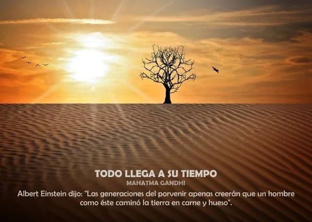 Todo llega a su tiempo - POR: MAHATMA GANDHI