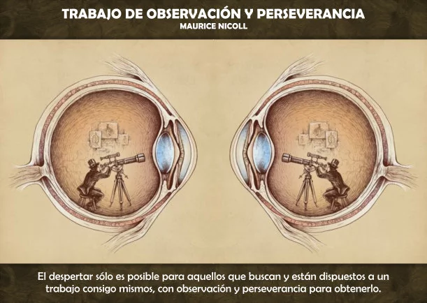 Imagen del escrito; Trabajo de observación y perseverancia, de Maurice Nicoll