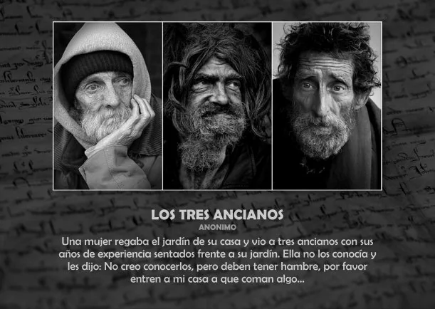 Imagen; Los tres ancianos; Cuentos Y Moralejas