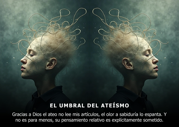 Imagen del escrito; El umbral de los ateos, de Jebuna