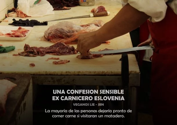 Imagen del escrito; Una confesión sensible ex carnicero Eslovenia, de Veganos