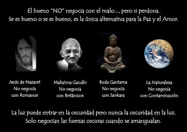 Imagen del escrito; Una verdadera paz no negocia con el mal, de Jbn Lie