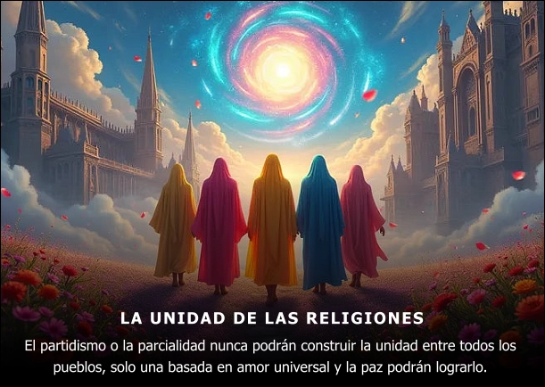 Imagen del escrito; Unión de religiones, de Baha Ullah