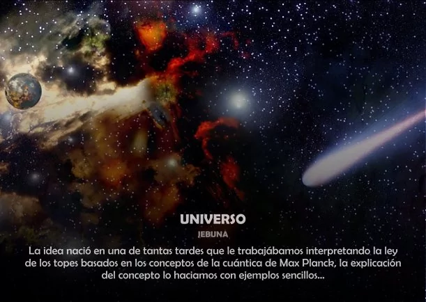 Imagen del escrito; Universo relativo es finito, de Jebuna