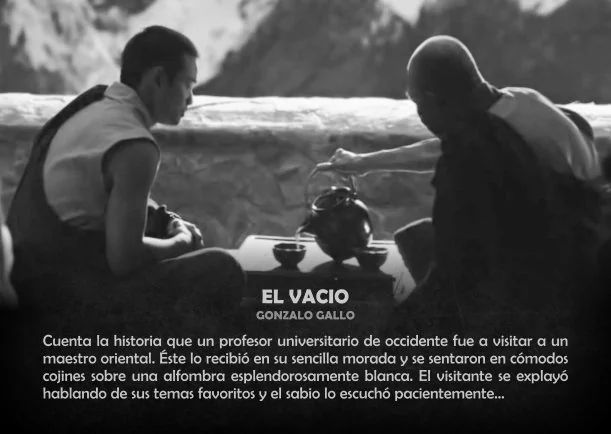 Solo donde hay vacío hay posibilidades - POR: GONZALO GALLO
