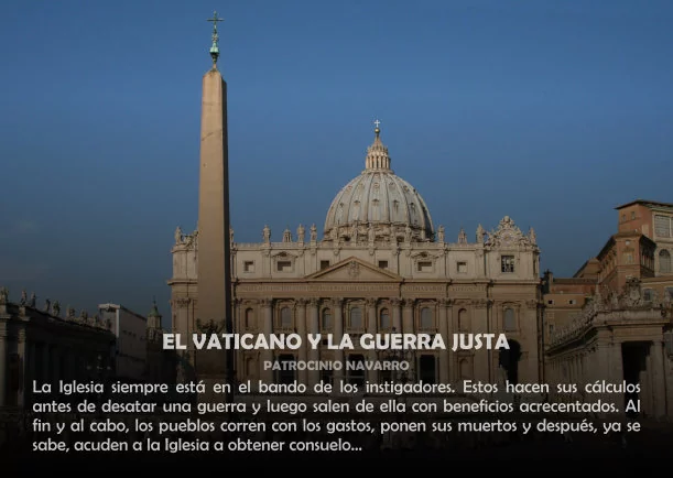 Imagen; El vaticano y la guerra justa; Patrocinio Navarro