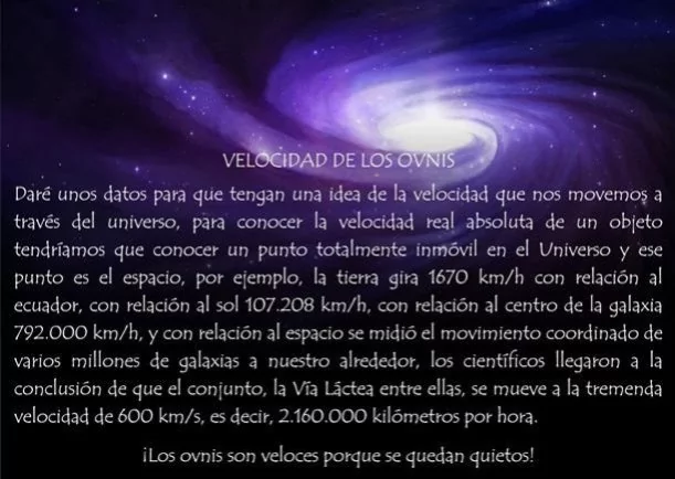 Imagen; Velocidad de los ovnis; Jebuna