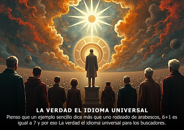 Imagen del escrito; La verdad el idioma universal, de Jebuna