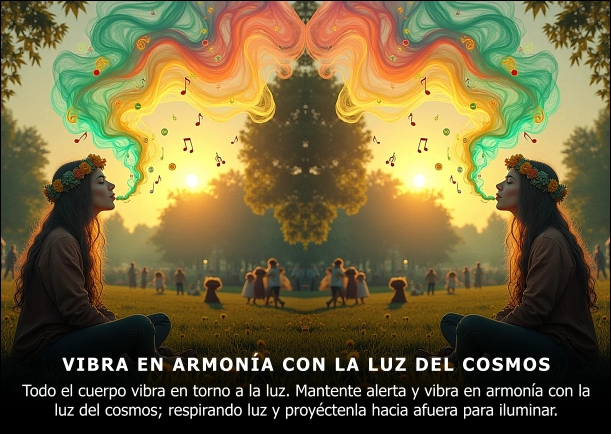 Imagen; Vibra en Armonía con la luz del Cosmos; Omraam Mikhael