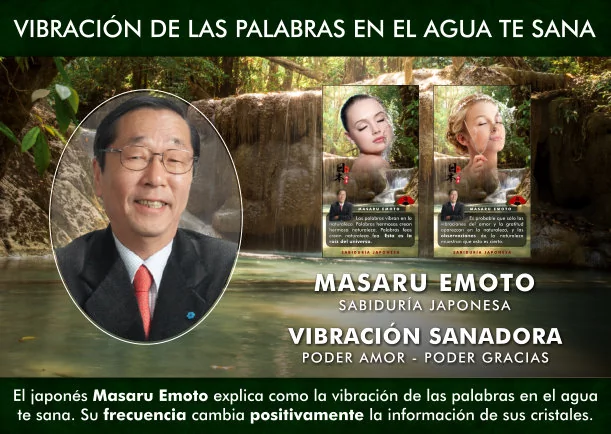 Imagen del escrito de Masaru Emoto